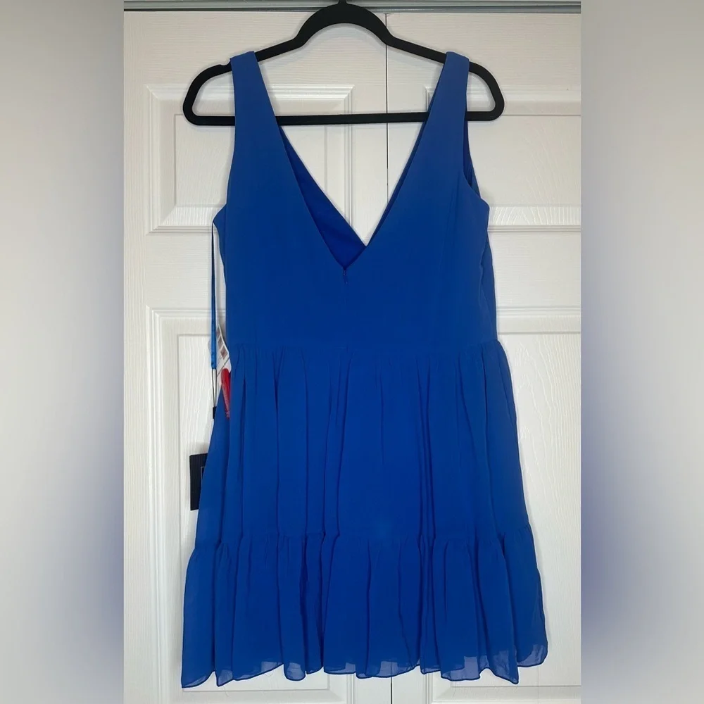 Ieena for Mac Duggal 70213 Ruched Bodice V-Neck Dress NWT - Picture 6 of 9